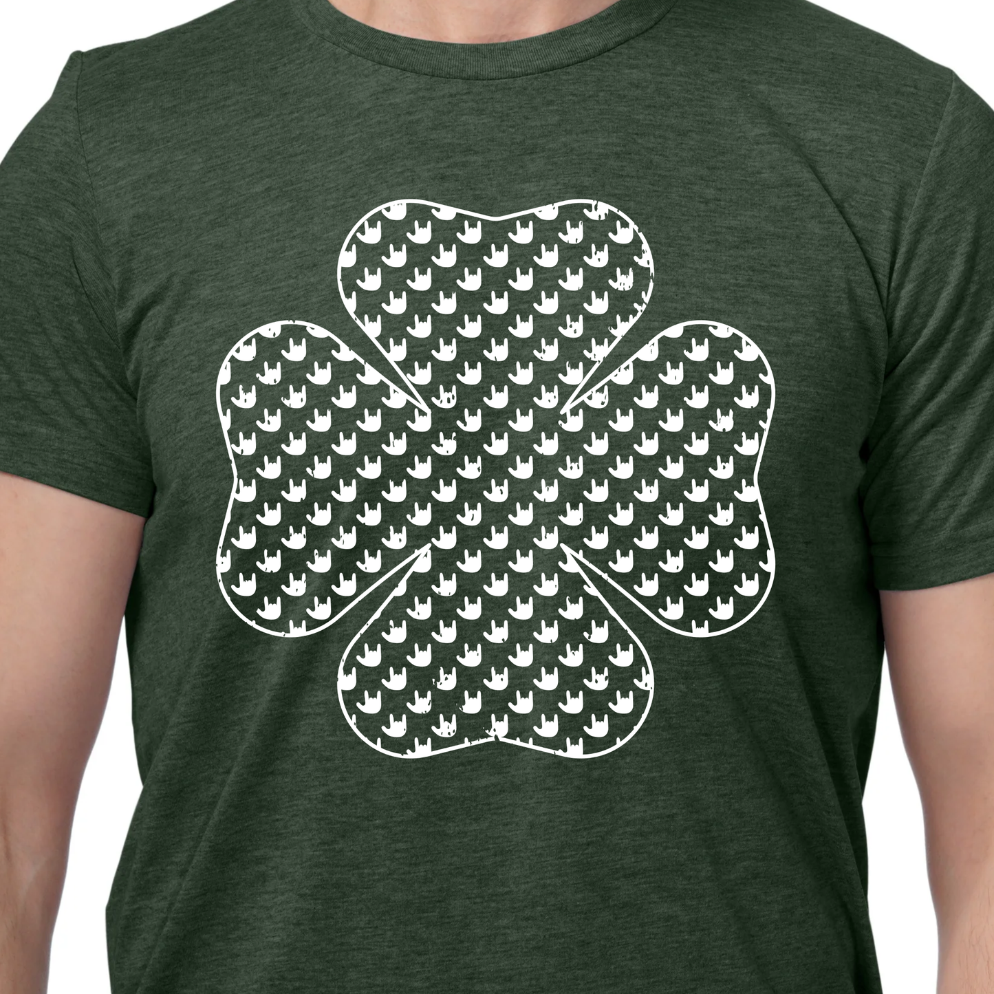T-Shirt Clovers w/ Checkers - Forest Green
