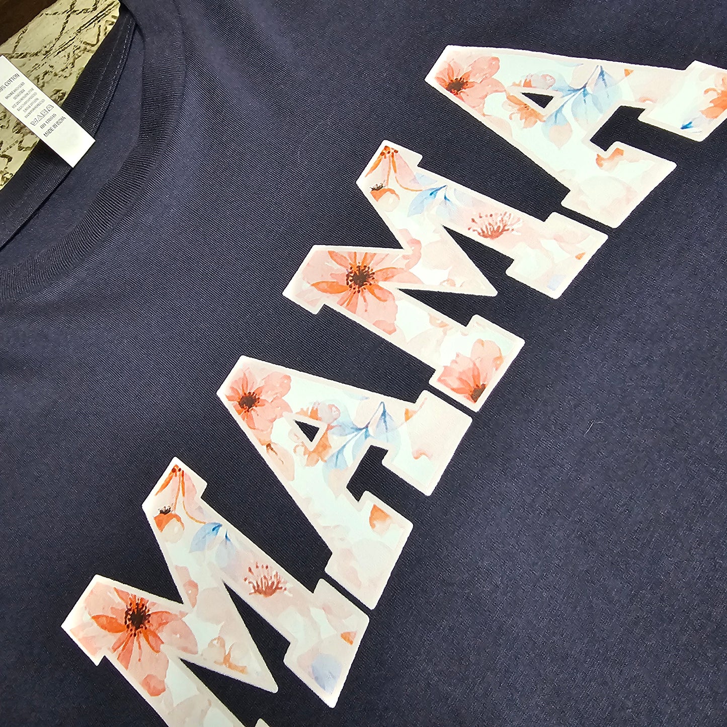 Long Sleeve Shirt - MAMA w/ watercolor flower