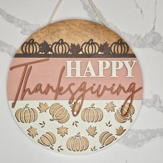 Happy Thanksgiving - Door Welcome Sign