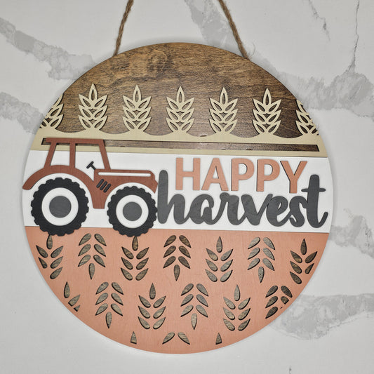Happy Harvest - Door Welcome Sign (Multi)